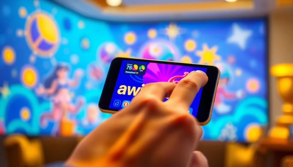 Play with the awin68 app featuring vibrant and engaging gameplay visuals.