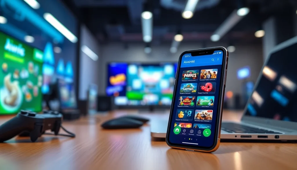 Engaging user interface and features of the awin68 app displayed on modern tech devices.
